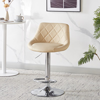 Tabouret de bar minimaliste à motif diamant, pivotant et inclinable, rembourré, réglable en hauteur, pour usage commercial – Vente en gros directe usine