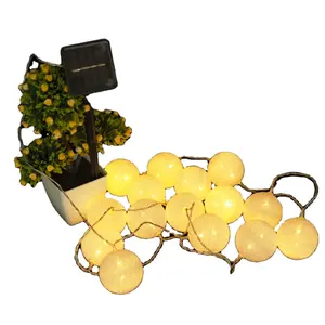 Newish-Bola de algodón alimentada por USB o batería, guirnalda de luces, decoración para Navidad, dormitorio, fiesta de boda