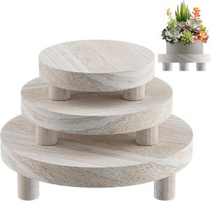 Support de plante en <span class=keywords><strong>bois</strong></span> intérieur extérieur, contremarche en <span class=keywords><strong>bois</strong></span> ronde <span class=keywords><strong>pour</strong></span> décor tabouret en <span class=keywords><strong>bois</strong></span> présentoir porte-pot de fleur petit plateau de jardinière - Product Image 1