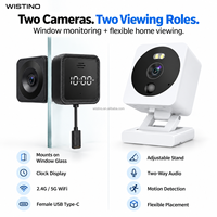 Caméra de sécurité AI Wistino pour intérieur/extérieur, surveillance domestique, babyphone, vision nocturne couleur vibrante, caméra Wifi Tuya
