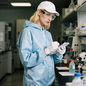 IOS9001โรงงาน ESD Workwear Coverall เสื้อผ้าเพื่อความปลอดภัยป้องกันไฟฟ้าสถิตย์โพรโพลีโพรพิลีนกันน้ำสีฟ้า - Product Image 6