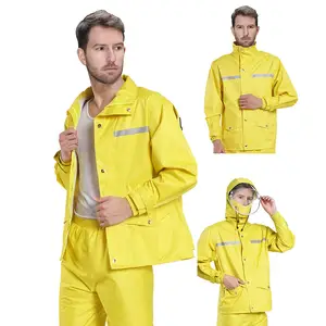 Yellow Men Women's Rain Jacket Waterproof Cycling Running Hooded Raincoat With Mesh Lining Breathable Rain Suit