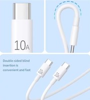 Câble Offre Spéciale de type C vers USB-C 120W 10A charge super rapide pour téléphone portable tablette iPad cordon de chargeur rapide USB C universel