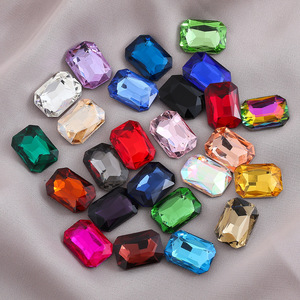 Accesorio DIY de cristal de diamante octogonal rectangular con base puntiaguda, funda para teléfono con incrustaciones de diamantes - Product Image 1