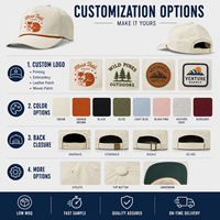 Casquette de baseball imperméable personnalisée en nylon à cinq panneaux pour la randonnée en plein air, la pêche sportive, avec logo imprimé, fermeture snapback et cordon