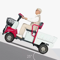 Nouveau scooter électrique pliable, scooter de mobilité pour personnes âgées à 4 roues, capacité de charge lourde de 200 kg avec panier de rangement avant