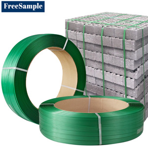 19mmエンボス加工グリーンポリエステル<span class=keywords><strong>PET</strong></span>ストラップロール高張力プラスチックストラップ金属シール & パレットパッキング用カスタムロゴ - Product Image 2