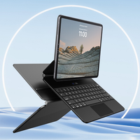 Clavier Magique pour iPad Pro 11 et iPad Air (4ème Génération) avec Support Flottant Cantilever, Pavé Tactile Multi-Touch, Touches Rétroéclairées, Personnalisable en PU