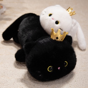Peluche chat mignon personnalisée, chaton kawaii couché, jouet en peluche doux et moelleux en coton PP, cadeau d'anniversaire anti-stress, vente en gros pour <span class=keywords><strong>les</strong></span> fêtes - Product Image 3