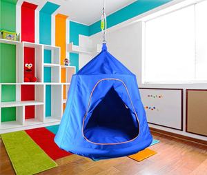 Divertido columpio colgante para el hogar, silla para niños, jardín, Patio, algodón, interior, exterior, <span class=keywords><strong>hamaca</strong></span> para bebé, muebles de tela para exteriores - Product Image 6