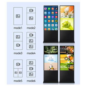 55 Inch Ultra Dunne Totem Touch Screen Kiosk Reclame Speler Lcd-Vloer Staande Digitale Bewegwijzering Animatie Graphics Anti-Glare - Product Image 4