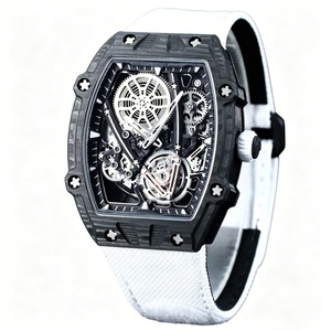 Luxury RM27-05 Carbon Fiber Tonneau Tourbillon <b>Watch</b> Ultra Thin 8.5mm Sapphire Crystal <b>Mechanical</b> Sports <b>Watch</b> for Men - Product Image 1