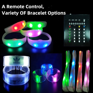दिवाली रैमदान कार्यक्रम के लिए रिचार्जेबल रफिड के नेतृत्व वाली कलाई बैंड ब्रेसलेट, रिमोट कंट्रोल पार्टी लाइट लाइट लोगो सिलोकॉन डीलक्स - Product Image 5
