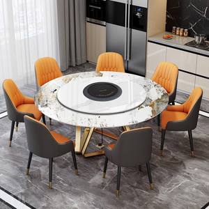 Può personalizzare la cucina e sala da pranzo tavoli e sedie rotazione automatica sala da pranzo set set tavolo piatto sinterizzato - Product Image 2