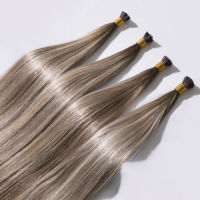 Extensions de cheveux naturels bruns italiens à pointes en kératine, 100 % cheveux russes Remy, extensions de cheveux humains Balayage à pointes en I