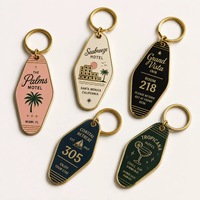 Porte-clés en métal personnalisé, design logo d'hôtel, souvenir, 2D 3D, émail doux ou dur, porte-clés en métal sur mesure