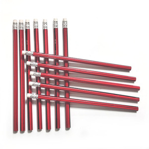 Juego de Lápices Hexagonales de Madera Rojos y Negros Personalizados, Estándar HB, para Estudiantes, para Escribir o Dibujar, Embalaje de Fábrica - Product Image 5