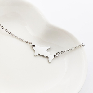Stainless Steel Cute Shark Charm Necklace Jewelry 18K Gold Plated Mini Jaws Jewelry Silver White Sharks for Sea <strong>Animal</strong> <strong>Lovers</strong> - Product Image 6
