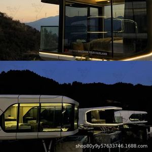 Modernas Cápsulas Prefabricadas de Acero para Hoteles con Diseño de Paredes de Vidrio y Vista a la Montaña - Product Image 3