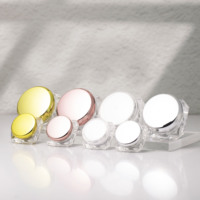 Pot en plastique transparent vide en acrylique de petite capacité, prêt à être expédié, pour crème cosmétique, 5g, 10g, 15g, 20g, 30g