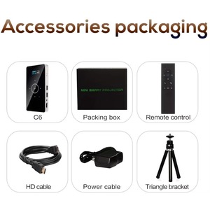 Proyector de Video Mini 3D de Diseño Moderno, Proyector DLP Inteligente con Panel Táctil S905x, Batería, Android, 4k, Beamer - Product Image 6
