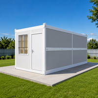 Maison conteneur modulaire pliable abordable, directement du fabricant, pour les camps temporaires de projets routiers