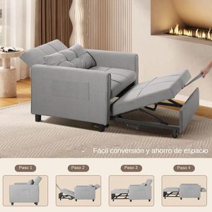 Moderno minimalista divano letto singolo 80cm pieghevole sedia in tessuto per piccoli appartamenti multifunzionale per uso <span class=keywords><strong>soggiorno</strong></span> - Product Image 4