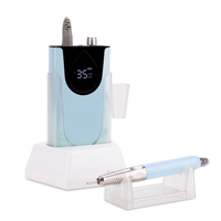 Nouvelle perceuse à ongles électrique sans fil portable 2026, moteur sans balais, 35 000 tr/min, pour manucure et pédicure, machine de polissage et de meulage
