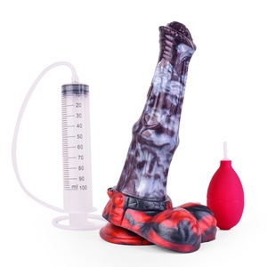 Amazon Hot Sell Water Squirting Silicone Horse <b>Dildo</b> Female Animal <b>Dildo</b> Masturbator Adult Products - Product Image 1