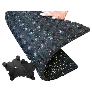 Chống trượt 50x50cm 1m x 1M Đen + EPDM chấm lồng vào nhau cao su phòng tập thể dục sàn gạch cao su - Product Image 3