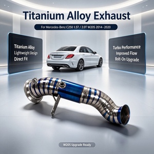 ท่อไอเสียแบบตรงทำจากไทเทเนียมอัลลอยน้ำหนักเบา OEM สำหรับ Mercedes-Benz C250 1.5T 2.0T W205 ปี <span class=keywords><strong>2014</strong></span>-2020 ช่วยลดอาการเทอร์โบแล็ก - Product Image 1