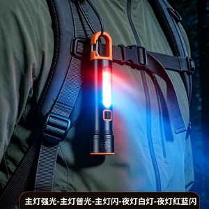 Linterna LED Multifuncional con Zoom Telescópico, Carga Rápida Tipo C, Luz Alta de Largo Alcance, Iluminación Portátil para Exteriores - Product Image 4