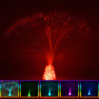 J & R Lampe à fibre optique multicolore Pièce maîtresse Colorful Glitter Fiberoptic LED Glow Fiber Twinkle Star Optic Night Light