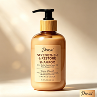 Shampoo au savon noir de marque privée, beurre de karité, huile de ricin, aloe vera, anti-frisottis, lissant, hydratant, pour cheveux bouclés, sans cruauté