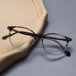 Women Round Full Rim <b>Eyeglasses</b> Solid Color Anti-Uv Lightweight Vision Correction <b>Frames</b> for Adults Oval Face Shape - Product Image 5