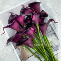 Fleur artificielle réaliste de style moderne, de haute qualité, en forme de lys calla ou de tulipe multicolore, en promotion pour la remise des diplômes