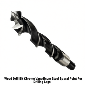 Broca para madera de acero al cromo vanadio con punta espiral para perforar troncos - Product Image 2