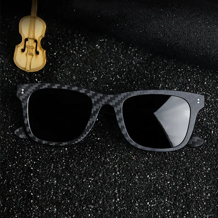 Óculos de sol masculino polarizado, óculos de sol masculino luxuoso, polarizado, de fibra de carbono