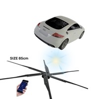Ventilador LED de 85 cm con Pantalla Holográfica 3D, Ventilador Holográfico 3D de Alta Definición para Publicidad, Ventilador LED con Pantalla Holográfica 3D de 6 Aspas