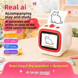 AI Voice Control Kids <b>Mini</b> Thermal Printer Wireless Inkless Sticker Drawing Toy Early Education Birthday Gift Drawing Printer - Product Image 3