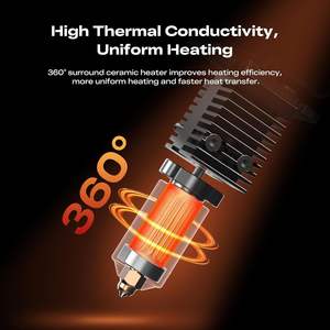 Kit de Bloque de Calentamiento Cerámico Creality K2 Pro, Hotend Integrado Totalmente Metálico, Disipador de Calor de Titanio - Product Image 2