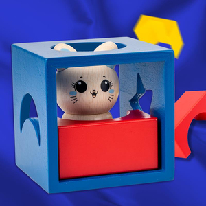 Fabricant vente directe <span class=keywords><strong>Chaton</strong></span> Aventures préscolaire puzzle en bois jouet En Gros coloré CHAT <span class=keywords><strong>animal</strong></span> blocs de construction jouet - Product Image 4
