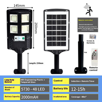 Éclairage solaire routier de haute qualité, extérieur, IP65, étanche, longue durée de vie, lampadaires solaires intégrés, deux méthodes d'installation