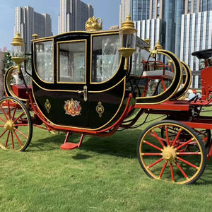 Carruaje de Caballos Real Europeo de Lujo Personalizado, Carruaje Romántico Vintage para Bodas - Product Image 1