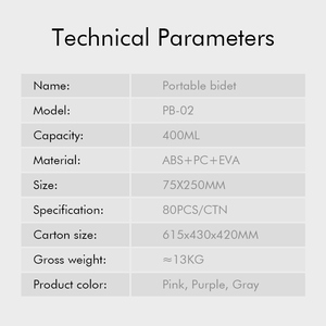 Настенная портативная бутылка с распылителем для биде - Product Image 2