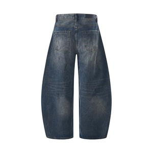 <span class=keywords><strong>Pantaloni</strong></span> minimalisti di temperamento artistico larghi e comodi vestiti <span class=keywords><strong>bianchi</strong></span> strappati Patch Blue Jeans curvo <span class=keywords><strong>pantaloni</strong></span> a coltello - Product Image 2