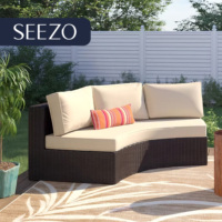 2026 Bestseller Outdoor PE-Rattan Gartenmöbel Sektionales Sofa-Set mit Kissen Wasserfestes Terrassen-Outdoor-Rattan-Sofa