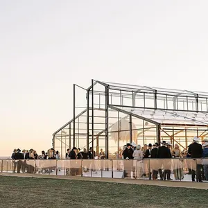Прозрачные алюминиевые стеклянные Свадебные большие палатки для мероприятий 100 людей палатки для вечеринок на открытом воздухе