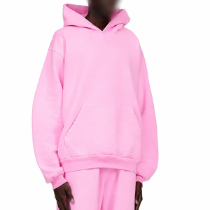 Sudaderas con Capucha de Alta Calidad para Hombre, Unisex, 100% Algodón, 450g, Color Rosa Brillante, Estilo Urbano Y2K, Diseño Clásico Personalizado, Impresión Puff - Product Image 4