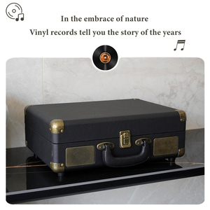 Trong Kho Giá cả phải chăng thấp moq 3-tốc độ bt5.0 + Hi-Fi Stereo xách tay vali Turntable Vinyl ghi âm Máy nghe nhạc với xây dựng trong loa - Product Image 4